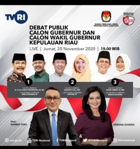 Live Streaming Debat Cagub dan Cawagub Kepri, Lihat di Sini