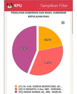 Hasil Rekap Pilkada Kepri Sampai Pukul 14.30 WIB, Ansar-Marlin Jauh Tinggalkan Pesaing