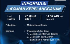 Pemeliharaan Server, Pembayaran Tagihan Air Sementara Offline
