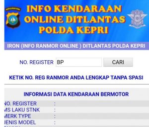 Cek Pajak Kendaraan Batam