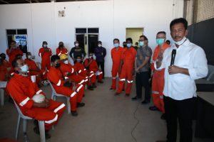 Muhammad Rudi Tinjau Vaksinasi di Perusahaan Galangan Kapal PaxOcean