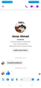 Akun Facebook Palsu Atasnamakan Gubernur Kepri, Plt Karo Humpro: Kita akan Laporkan ke Pihak Berwajib