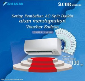 Beli AC Daikin di CBR Electronic Batam Dapat Bonus Voucher Sodexo