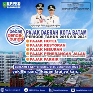 Ayo Bayar PBB-P2, Pemko Batam Beri Diskon Sampai 50 Persen dan Penghapusan Denda