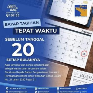 Bayar Tagihan SPAM Batam Tepat Waktu, Lewat Tanggal 20 Kena Denda