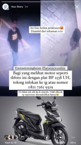 Pencurian Sepeda Motor di Masjid Al Ikhlas Tiban Terekam CCTV, Pelaku Juga Curi Sandal Jemaah Masjid