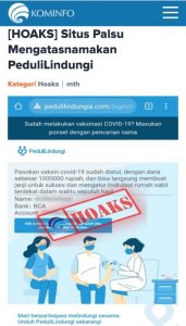 Dinas Kominfo Ingatkan Warga Batam Waspadai Situs Web Mirip PeduliLindungi