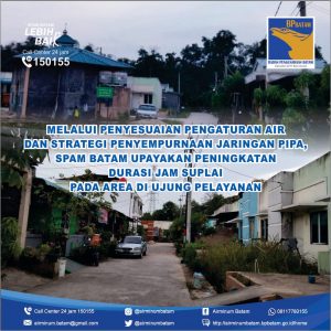SPAM Batam Tingkatkan Aliran Air ke Daerah Ujung Pelayanan