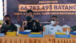 Total Estimasi Nilai Barang Hasil Penindakan Bea Cukai Batam Tahun 2021 Sebesar Rp 156,9 Miliar