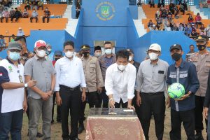Stadion Hang Lekir Belakangpadang Direnovasi, Rudi Ajak Warga Rajin Olahraga
