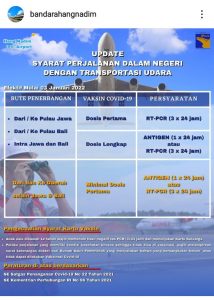 Aturan Perjalanan Terbaru Menggunakan Pesawat Udara dari Batam