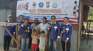 Sampena HPN 2022, PWI Bintan Bedah Gubuk Pak Kumis Berdinding Seng