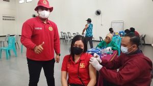 Binda Kepri Gelar Vaksinasi di Vihara Bhakti Sasana Bintan