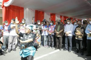 Peresmian Kantor JMSI Kepri, Ketua KPK dan Ketua Umum JMSI Disambut Atraksi Silat