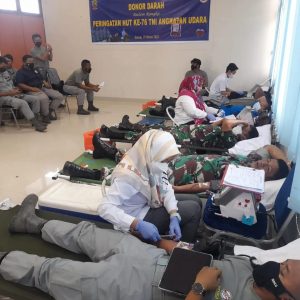 HUT TNI AU, Lanud Hang Nadim Gelar Donor Darah