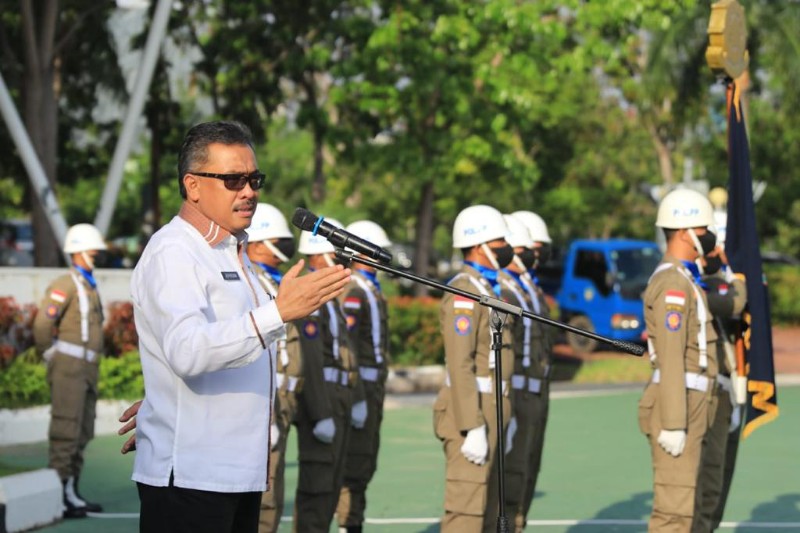 Jefridin Pimpin Upacara HUT ke-72 Satpol PP dan HUT ke-60 Satlimas tingkat Kota Batam