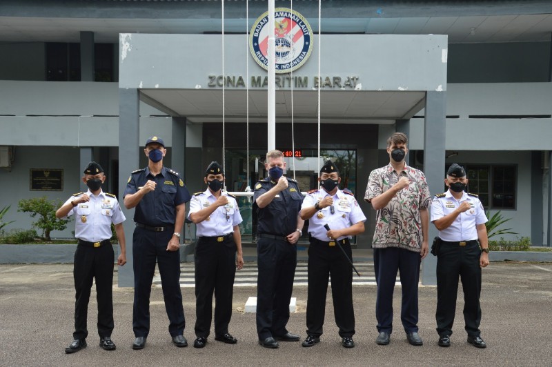 Bakamla RI Zona Maritim Barat Terima Kunjungan Atase ABF Kedubes Australia