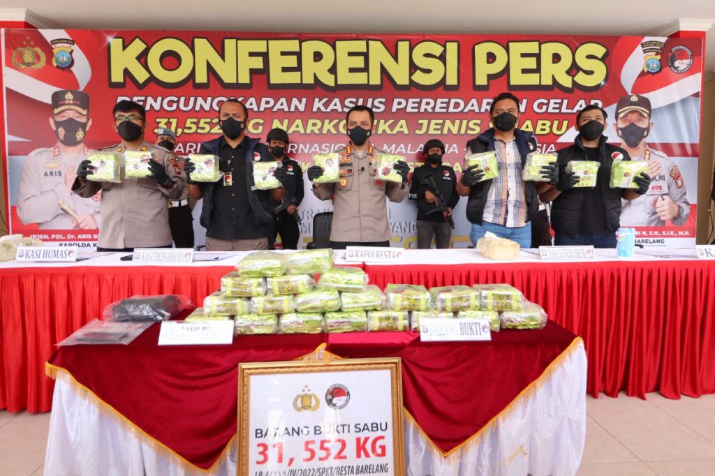 Sabu Senilai Rp 47 Miliar Diamankan Satresnarkoba Polresta Barelang, Kurir Terancam Hukuman Mati