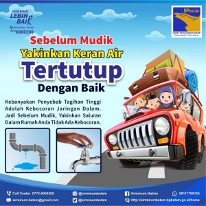 Sebelum Mudik Pastikan Keran Air Tertutup dengan Baik