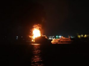 Kapal Dumai Line 5 Terbakar, Satu ABK Meninggal dan Satu Orang Hilang