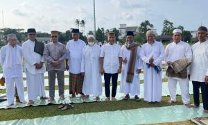 Ini Pesan Wabup Lingga Neko Usai Salat Idul Adha di Lapangan Merdeka Dabo Singkep