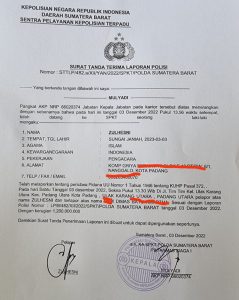 Dugaan Penipuan, Yamin Kahar Laporkan Pengusaha Yogyakarta ke Polda Sumbar