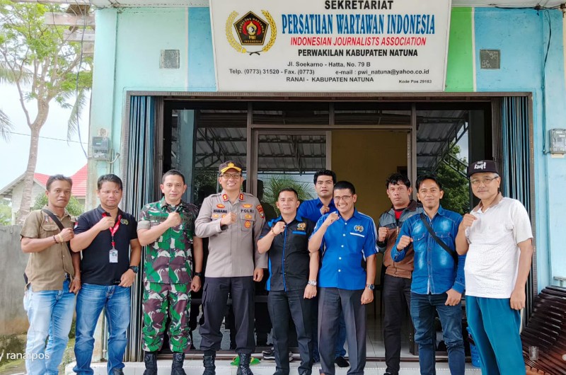 Pererat Silaturrahmi, Kapolres dan Dandim 0318 Sambangi Kantor PWI Natuna