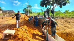 Proses Pembangunan Fisik TMMD ke-16 Kampung Seraya Sambau Sudah Mulai Terlihat