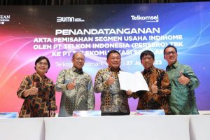 IndiHome Resmi Terintegrasi ke Telkomsel, Telkom dan Telkomsel Tandatangani Akta Pemisahan Segmen Usaha
