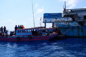 Kejari Natuna Musnahkan Empat Unit Kapal Ikan Ilegal Asal Vietnam