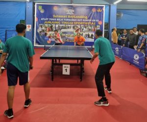 Bungkam Dinas Perpustakaan dan Kecamatan Batuampar, Tim Tenis Meja Bapenda Batam Lolos Juara Grup Turnamen HUT ke-52 Korpri