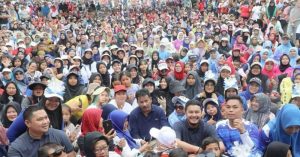HMR Berbaur Bersama Ribuan Warga Sekupang Saat Acara Jalan Santai