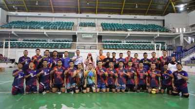 Jelang Turnamen Voli Piala Walikota Batam, Tim Putra BP Batam Jajal Kekuatan Lanud Hang Nadim