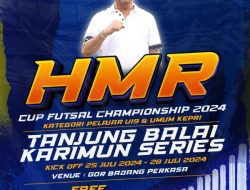 50 Tim Bersaing Perebutkan Piala HMR Cup Futsal Championship Karimun 2024