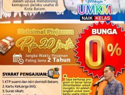 Syarat UMKM di Batam Pinjam Rp 20 Juta Tanpa Bunga dan Agunan