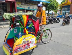 QRIS Naik Becak di Pulau Penawar Rindu