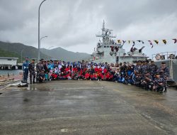 Bangun Semangat Kemaritiman, TNI AL Gelar Open Ship di Selat Lampa