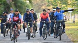 Jaga Kebugaran dan Kekompakan, Danlanud RSA Pimpin Gowes Bersama