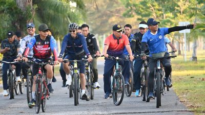 Jaga Kebugaran dan Kekompakan, Danlanud RSA Pimpin Gowes Bersama