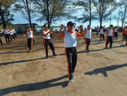 Senam Bersama di Pelabuhan Penagi, Basarnas Natuna Bangun Solidaritas dan Keselamatan