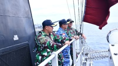 Danlanud RSA Dampingi Pangkogabwilhan I, Tinjau Operasi Beladau Sakti-26 di Laut Natuna Utara