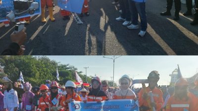 Pawai Kostum Profesi Warnai Hari Buruh Serikat Pekerja Saipem, Ini Tuntutan dan Harapan Pekerja