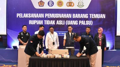 BI Kepri Musnahkan 5.454 Lembar Rupiah Palsu Hasil Temuan 2022-2025