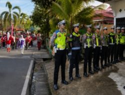 Kasat Lantas Natuna Pimpin Pengamanan Pawai 500 Siswa, Lalu Lintas Lancar