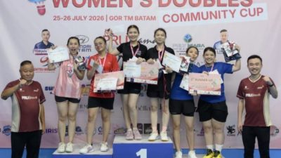 Amoy Badminton Sukses Gelar Women’s Doubles Community Cup 2026, Diikuti 64 Pasangan di Batam