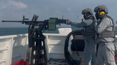 Bakamla RI Uji Sistem Persenjataan Lewat Latihan Menembak di Perairan Batam, Kerahkan Dua Kapal Negara