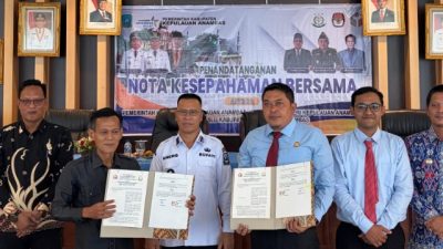 Kejari Anambas Perkuat Sinergi dengan Pemkab, KPU, dan Bawaslu Lewat Penandatanganan MoU