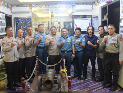 Perkuat Sinergitas TNI-Polri, Danlanal Tarempa Sambut Kunjungan Kerja Kapolres Kepulauan Anambas