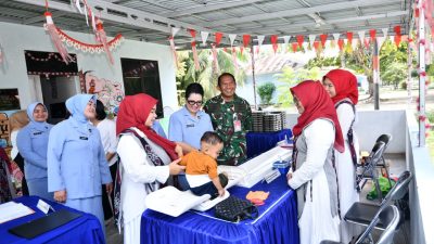 Danlanud RSA Natuna Tinjau Posyandu Garuda, Pastikan Layanan Kesehatan Ibu dan Anak Berjalan Optimal